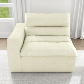 Lazy Floor Sofa, Modern Floor Lounge Chair With Left Arm, Comfortable Beanbag Sofa, Suitable For Living Room Bedroom Office