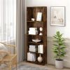 5-Shelf Bookcase in Medium Brown Wood Finish