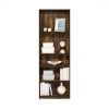 5-Shelf Bookcase in Medium Brown Wood Finish