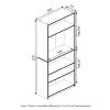 5-Shelf Bookcase in Medium Brown Wood Finish