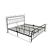 King size Black Metal Platform Bed Frame with Rounded Headboard Footboard