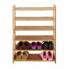 Solid Wood 6-Shelf Shoe Rack