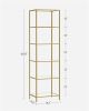 Narrow Glass Shelf Bookcase