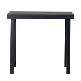 Black Trapezoidal Leg Tabletop With Edge Pine Entrance Table