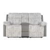 Bruni Grey Console Reclining Loveseat