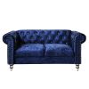 Anina Blue Velvet Loveseat