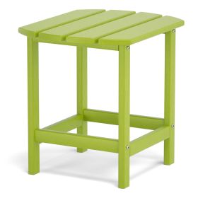 Adirondack Outdoor Side Table;  HDPE Plastic End Tables for Patio;  Backyard;  Pool;  Indoor Outdoor Companion;  Easy Maintenance Weather Resistant La