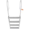 VEVOR Dock Ladder, Retractable 5 Steps, 350 lbs Load Capacity, Aluminum Alloy Pontoon Boat Ladder with 66.9''-78.9'' Adjustable Height