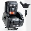 Infinite Position Up to 350 LBS Power Lift Recliner Chair for Elderly, Heavy Duty Motion Mechanism with 8-Point Vibration Massage and Lumbar Heating
