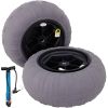 VEVOR Beach Balloon Wheels, 15.7" Replacement Sand Tires, TPU Cart Tires for Kayak Dolly, Canoe Cart and Buggy w/Free Air Pump, 2-Pack