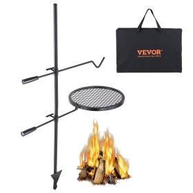 360° Swivel Campfire Grill – Heavy-Duty Steel Cooking Grate for Fire Pits & Open Fire Cooking