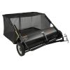 VEVOR Lawn Sweeper Tow Behind Leaf Yard Collector 50" 26 Cu. Ft. Adjustable
