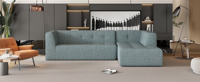 112.2*74" Modular Modular Combination Living Room Sofa Set, Modern Minimalist Sofa, Living Room Upholstered Sofa Bed, Bedroom