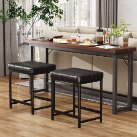 2 Pack Vanity Stool Chair, Makeup Stool, Faux Leather Vanity Stool, Modern Foot Stool for Vanity Makeup, Living Room, Bedroom and Entryway, Barst