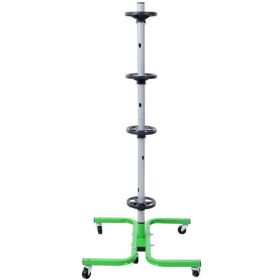 Storage Stand With Wheels 275 LBS Total Capacity Uses Six 2in Swivel Caster Wheels green color