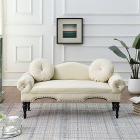 54"Width Modern Velvet Upholstered Loveseat Sofa Accent Bedside Entryway Bench Small Sofa 2 Seater Couch Settee for Living Room Bedroom Nail Head