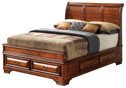 Charming Oak Transitional Storage Bed