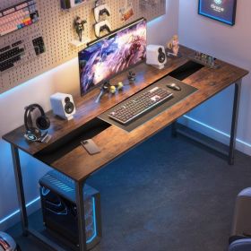 Computer Desk Large Office Desk, 70.9 Inch Gaming Desk Writing Desk Work Desk for Home Office, Study, Modern Simple Wooden Desk, Large Legroom