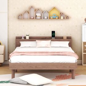 Modern Design Twin Size Platform Bed Frame With USB