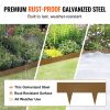 VEVOR Steel Landscape Edging, 10-pack Steel Garden Edging Borders, 39.6" L x 2" H Strips, Hammer-in Edging Border
