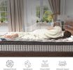 Assembled in USA - High Quality 12" King Diamond Innerspring Hybrid and Cooling Gel Memory Foam Mattress, Pressure Relief, and Motion Isolation