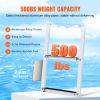 VEVOR Dock Ladder, Removable 4 Steps, 500 lbs Load Capacity, Aluminum Alloy Pontoon Boat Ladder with 3.1'' Wide Step & Nonslip Rubber Mat