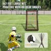 VEVOR Lacrosse Rebounder for Backyard, 4x7 Ft Volleyball Bounce Back Net, Pitchback Throwback Baseball Softball Return Training Screen