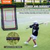 VEVOR Lacrosse Rebounder for Backyard, 4x7 Ft Volleyball Bounce Back Net, Pitchback Throwback Baseball Softball Return Training Screen