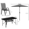 Outdoor dining table and chair package with umbrella ( Amazon Shipping)(Prohibited by WalMart)