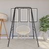 133*137*180cm Wrought Iron Four-Legged Standing 200kg Three Rings Hanging Chair Frame Black