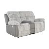 Bruni Grey Console Reclining Loveseat