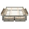 Queen Size Platform Bed with 6 Storage Drawers