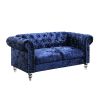 Anina Blue Velvet Loveseat