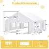 20x20FT Party Tent Heavy Duty, Large Wedding Event Shelters with 2 Storage Bags & Removable Sidewalls