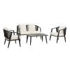U_STYLE Durable and Comfortable Outdoor Seating Set,Suitable for Patios, Lawns, and Poolsides