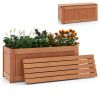 Outdoor Plant Container with Seat for Garden Yard Balcony Deck