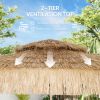 10 ft. Hula Thatched Tiki Patio Outdoor Umbrella with 8 Ribs, UPF30+, for Garden, Backyard, Deck, Pool, Natural