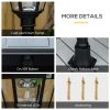 76.5" Solar Lamp Post Light, Dusk to Dawn Vintage Style Street Light, Aluminum Solar Powdered Lamp, PIR Motion Sensor for Garden, Lawn, Pathway