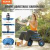 VEVOR Garden Cart Rolling Workseat with Wheels, Gardening Stool for Planting, 360 Degree Swivel Seat