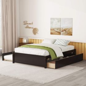 FULL BED WITH TWIN SIZE TRUNDLE AND TWO DRAWERS