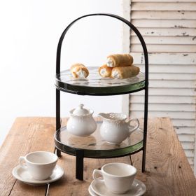 Decorative table Storage. (Option: Tier Blocked Glass Tray)
