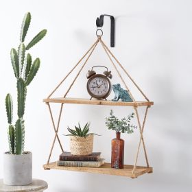 Decorative table Storage. (Option: Tiered Boho Hanging Shelf with Hook)
