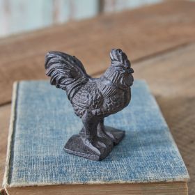 Cast Iron Rooster (Option: Rustic Brown  Box of 2)