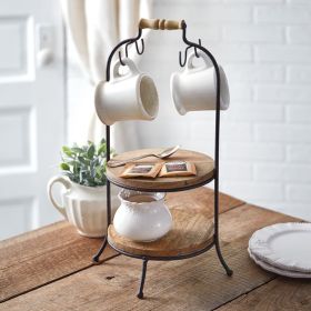 Decorative table Storage. (Option: Tiered Mug Rack Serving Stand)