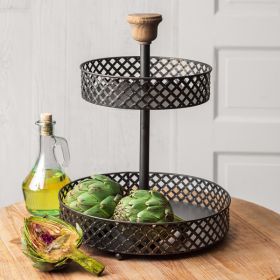Decorative table Storage. (Option: Tier Black Perforated Stand)