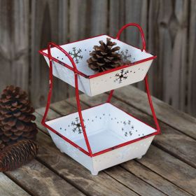 Decorative table Storage. (Option: Tier Snowflake Tray)