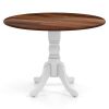 40-inch Round Solid Wood Farmhouse Kitchen Dining Table