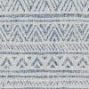 Blue Grey Chevron Coastal Boho Style Indoor Outdoor Area Rug
