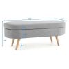 Mid-Century Modern Boho Style  Storage Bench