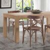 Modern Farmhouse 63-inch Solid Wood Dining Table